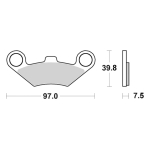 Disk pločice PERFTEC R90 S1453R ( SEMI SINTER )