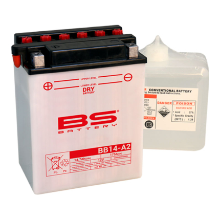 Akumulator BS 12V 14Ah sa kiselinom BB14-A2 levi plus (134x89x166) 175A