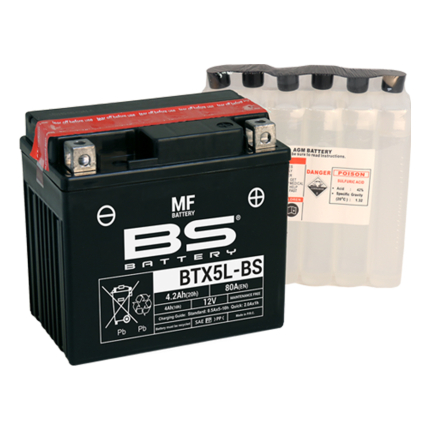 Akumulator BS 12V 4Ah gel BTX5L-BS desni plus (113x70x105) 80A