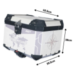 Centralni kofer GP KOMPOZIT aluminijumski 57L sivi ADVENTURE DSN02