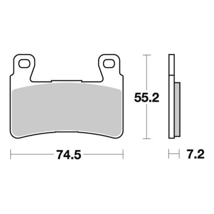 Disk pločice PERFTEC R90 S1166R ( SEMI-SINTER )