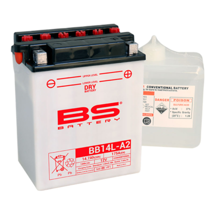 Akumulator BS 12V 14Ah sa kiselinom BB14L-A2 desni plus (134x89x166) 175A