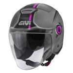 Kaciga jet GIVI 12.5F TOUCH titanium roza