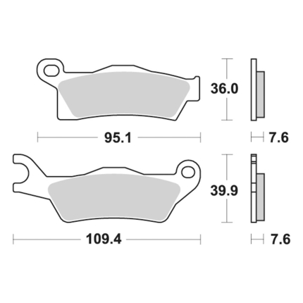 Disk pločice PERFTEC R90 S2019R ( SEMI-SINTER )