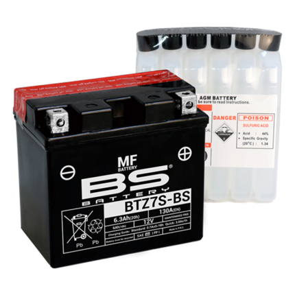 Akumulator BS 12V 6Ah gel BTZ7S-BS desni plus (113x70x105) 130A