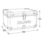 Centralni kofer X-LAND ALU crni ADVENTURE 65L