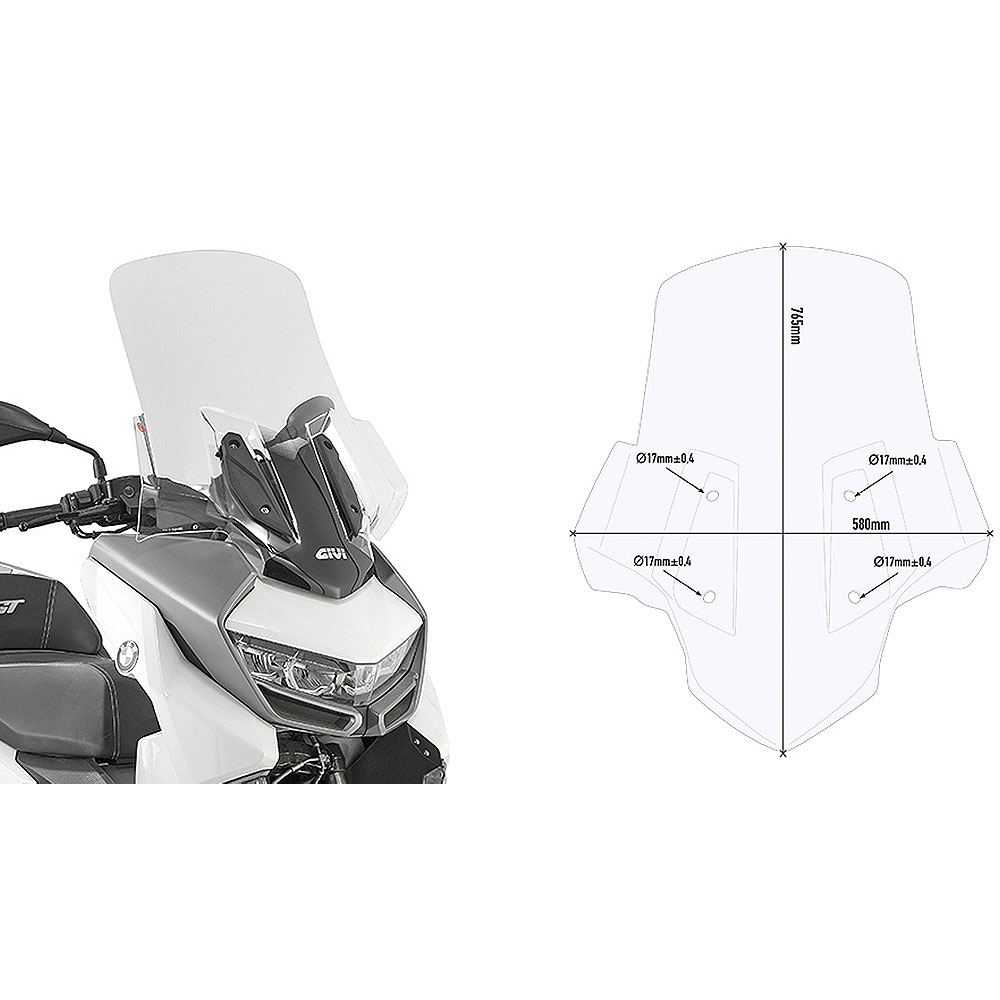 90e19337-4a00-4d7d-9b86-accc881882a8 Vizir providni GIVI BMW C 400 GT (19-24) 5132DT