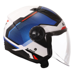 Kaciga LS2 Jet OF616 AIRFLOW II SOLAR belo plavo crvena