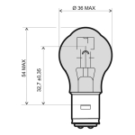 Sijalica 12V 45/40W BA20D RMS