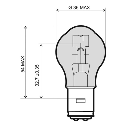 Sijalica 12V 45/40W BA20D RMS