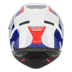 Kaciga NOX Full Face sa naočarima N402 MENTOR belo plavo crvena